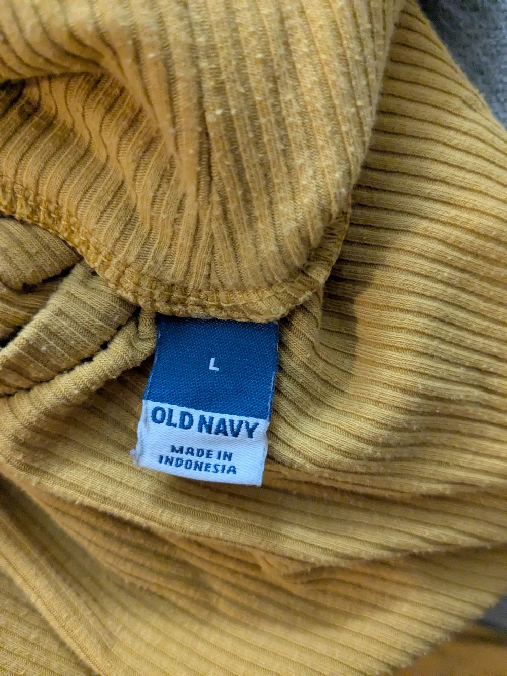 Old Navy Ribbed Turtleneck Long Sleeve - Mustard Yellow